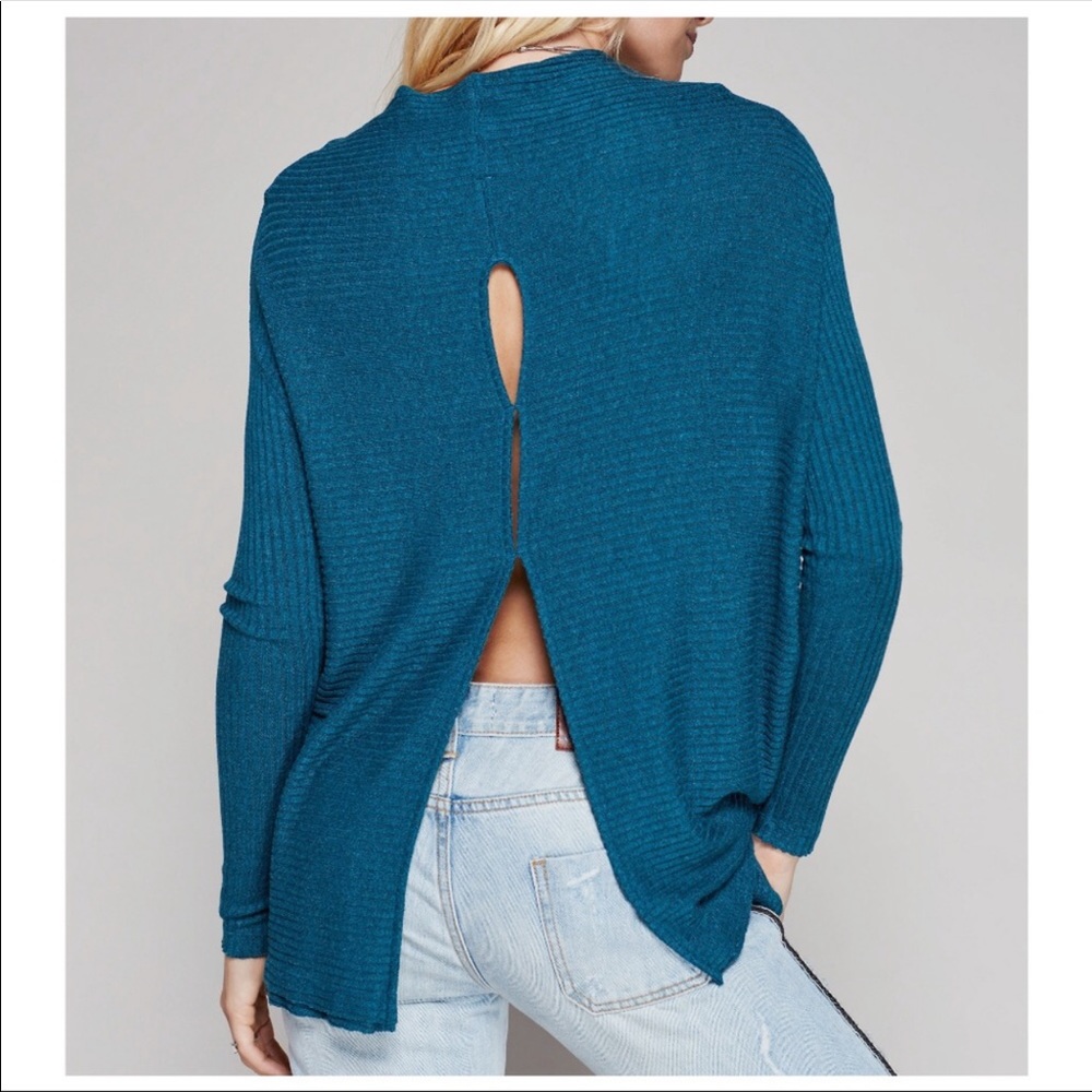 Free People Lover Rib Split Back Pullover - Picture 2 of 8